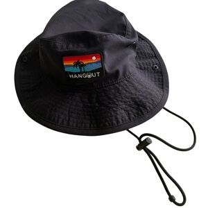 Legacy 92 Cool Fit Boonie Black Bucket Hat Small/Medium Strap Snap Sides UPF 50
